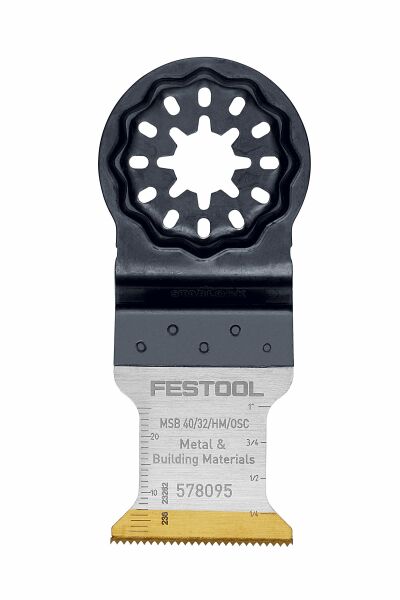 Festool 578095 Hardmetalen Invalzaagblad MSB 40/32/HM/OSC - 32 Mm EAN: 4014549438336