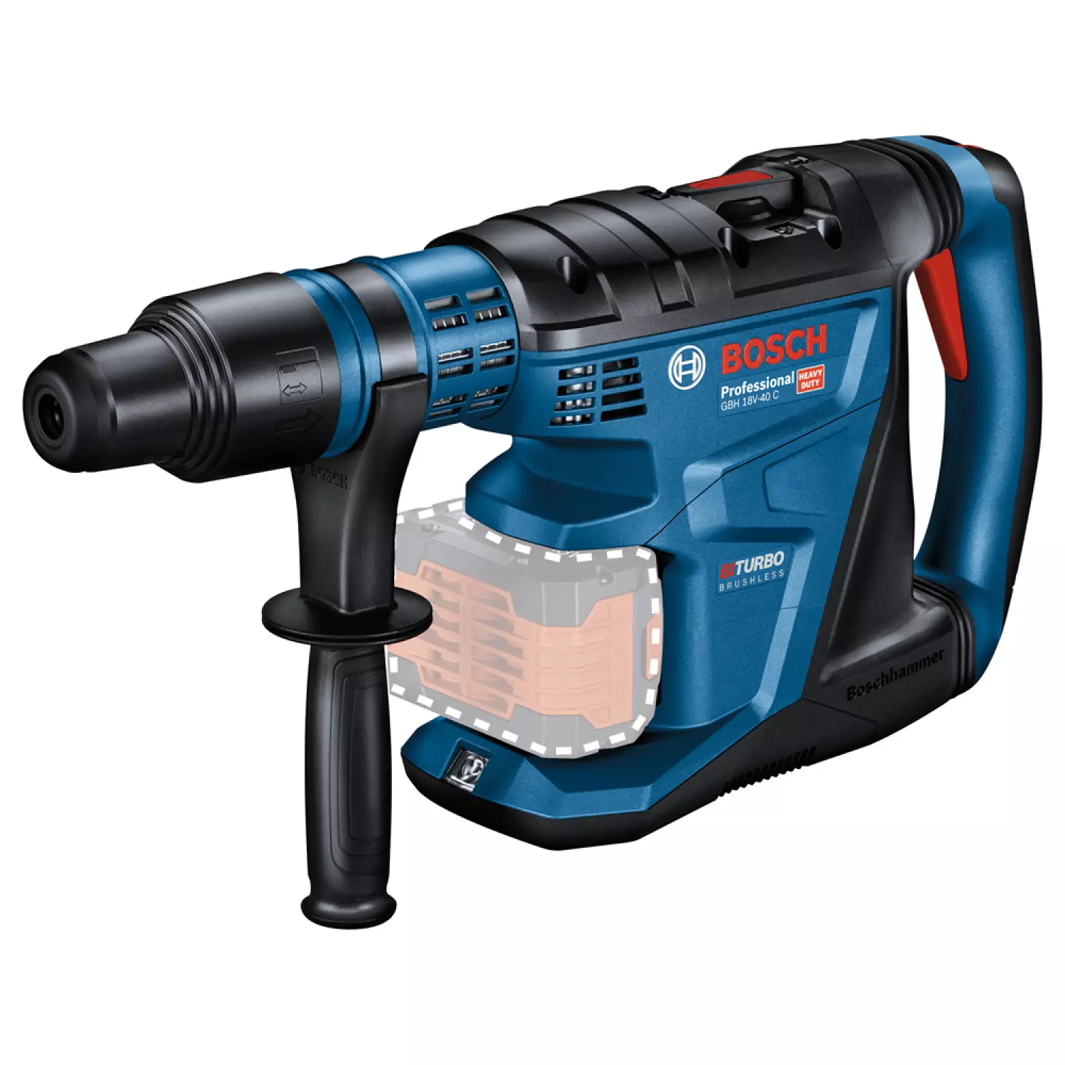 Bosch Professional GBH 18V-40 C Accu boorhamer - BITURBO - Zonder 18V accu en lader - In XL-Boxx
