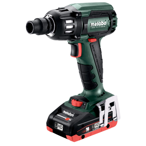 Metabo SSW 18 LTX 400 BL 18V LiHD Accu Slagmoersleutel Set (2x 4.0Ah Accu) In MetaBOX - 400Nm - 1/2"- Koolborstelloos - Detailed view of the product