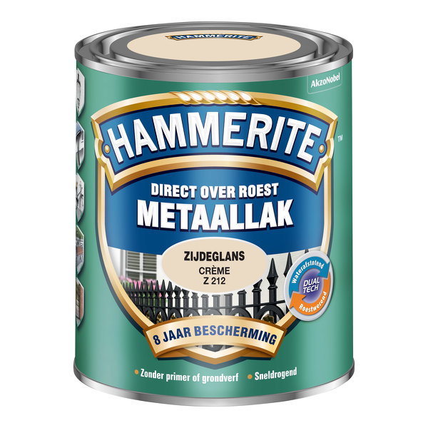 Hammerite Metaallak Zijdeglans - Creme - 750ml