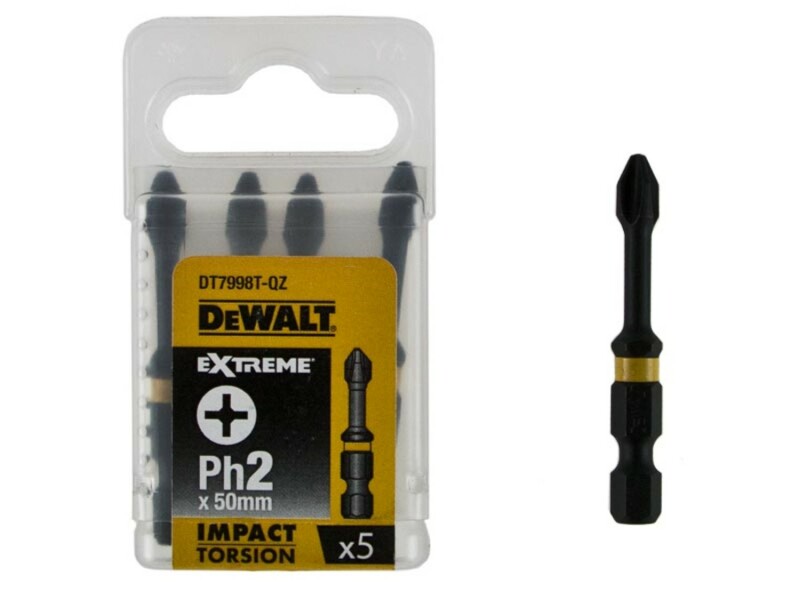 DeWALT DT7998T Extreme Impact Torsion Schroefbit - PH2 - 50mm (5st)