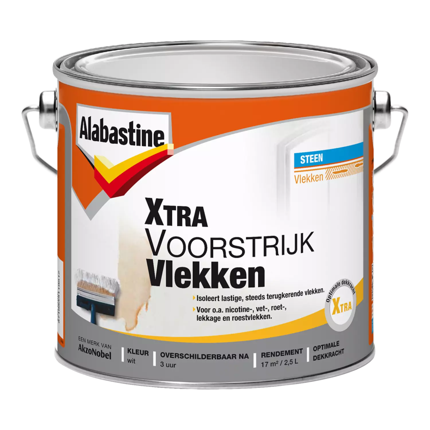 Alabastine Xtra Voorstrijk Vlekken - Wit - 2,5L