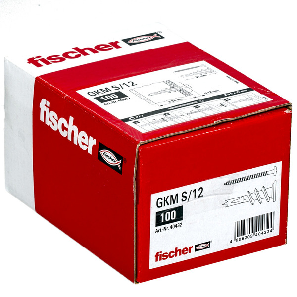 Fischer 40432 Metalen Gipsplaatplug GKMS - 31mm - Bolkopschroef 4,5 X 35mm (100st) - Detailed view of the product