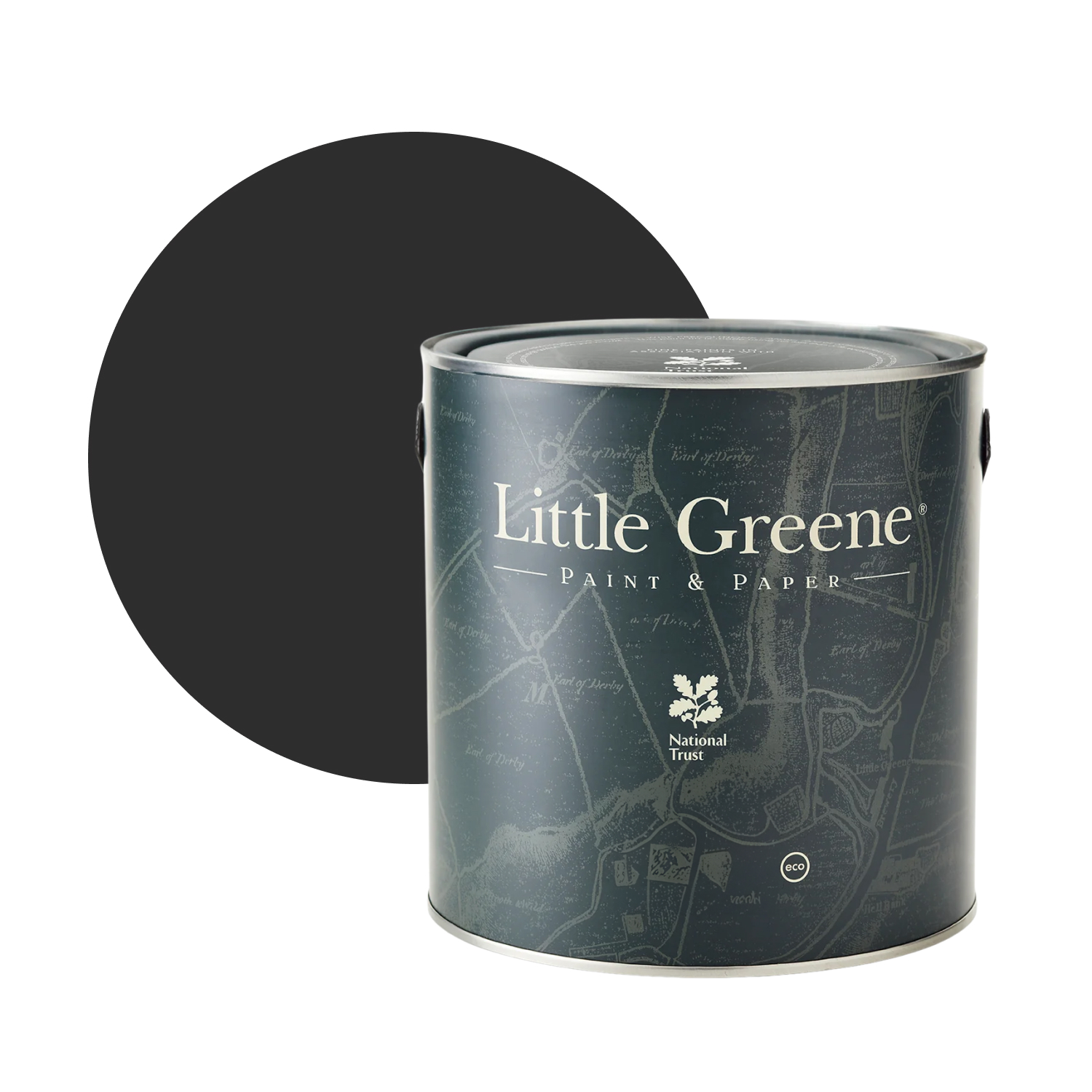 Little Greene Tom's Oil Eggshell - Lamp Black No. 228 - 1L