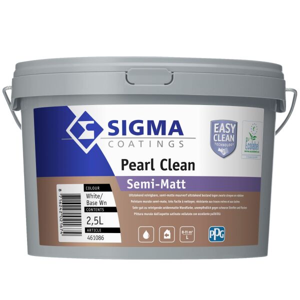 sigma sigmapearl clean semi-matt wit 2.5 ltr