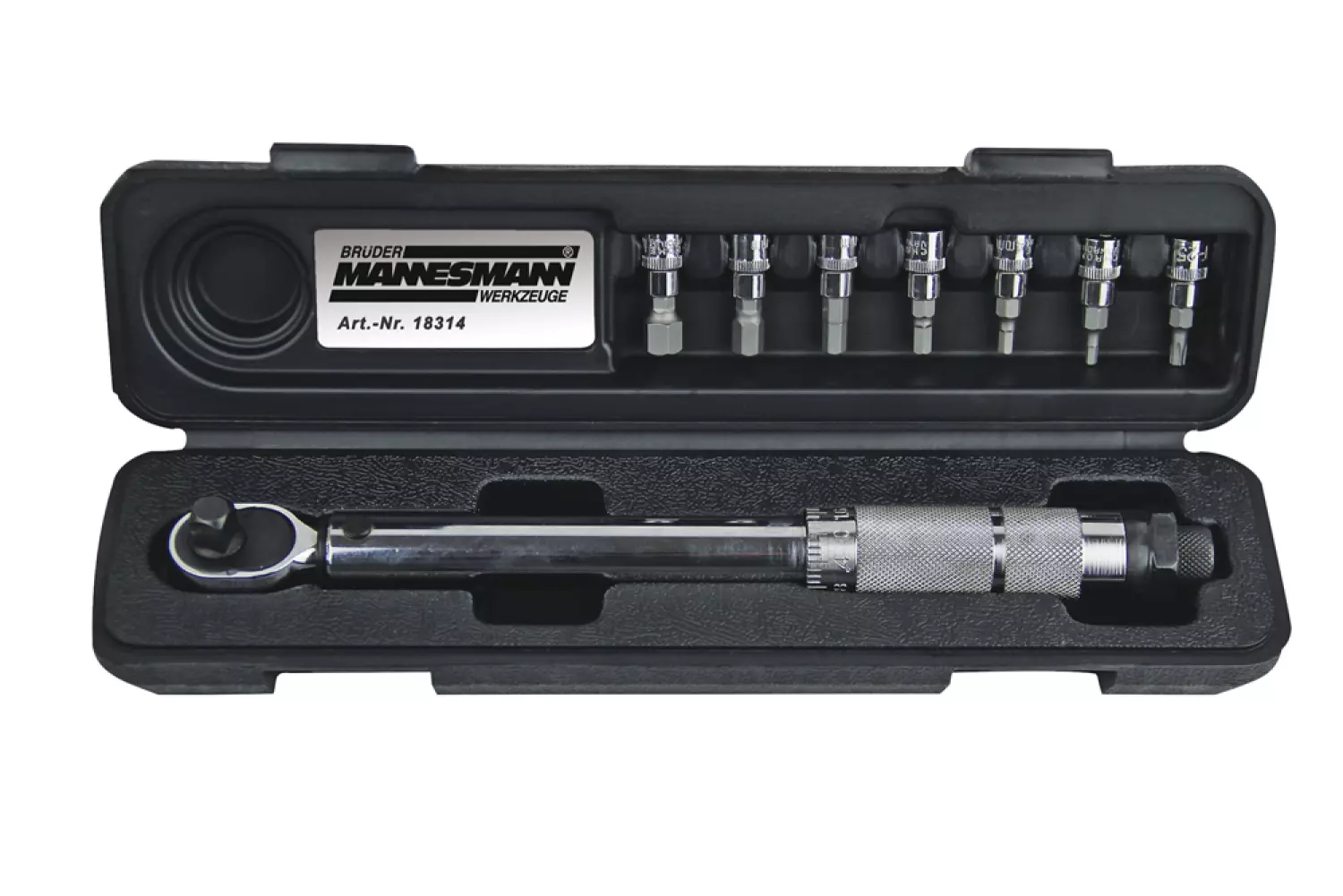 Brüder Mannesmann 18314 Momentsleutel Incl. Bitdoppen - 5-25Nm - 1/4" thumbnail 4