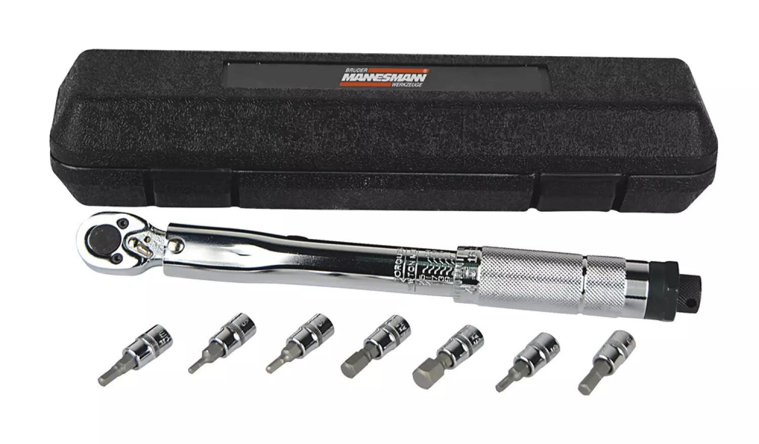 Brüder Mannesmann 18314 Momentsleutel Incl. Bitdoppen - 5-25Nm - 1/4" thumbnail 3
