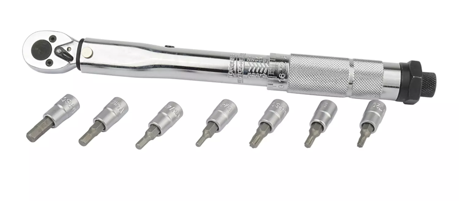 Brüder Mannesmann 18314 Momentsleutel Incl. Bitdoppen - 5-25Nm - 1/4" thumbnail 2