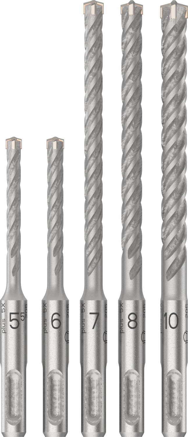 Bosch 2608837138 PRO Hamerboorset SDS Plus-5X - 5.5/6/7/8/10mm (5 Stuks)