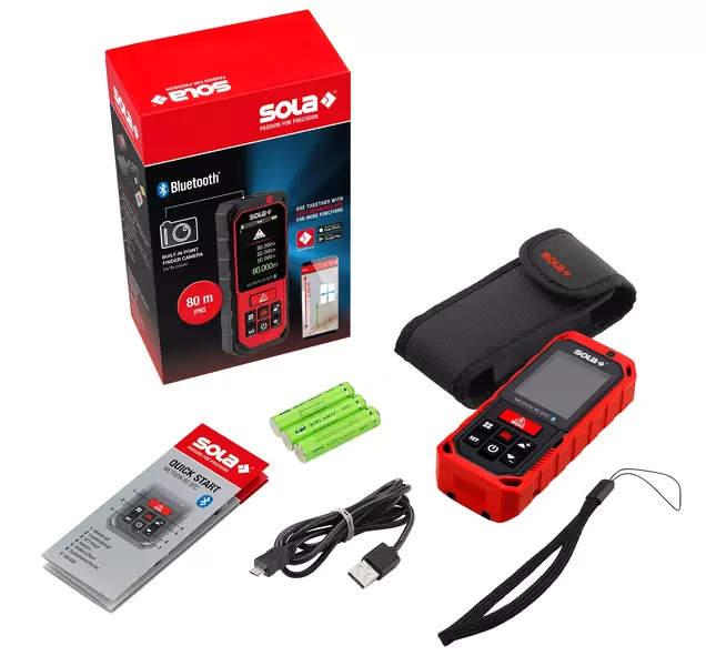 Sola METRON 80 BTC Laser Afstandsmeter In Tas - Bluetooth - 80m - Detailed view of the product