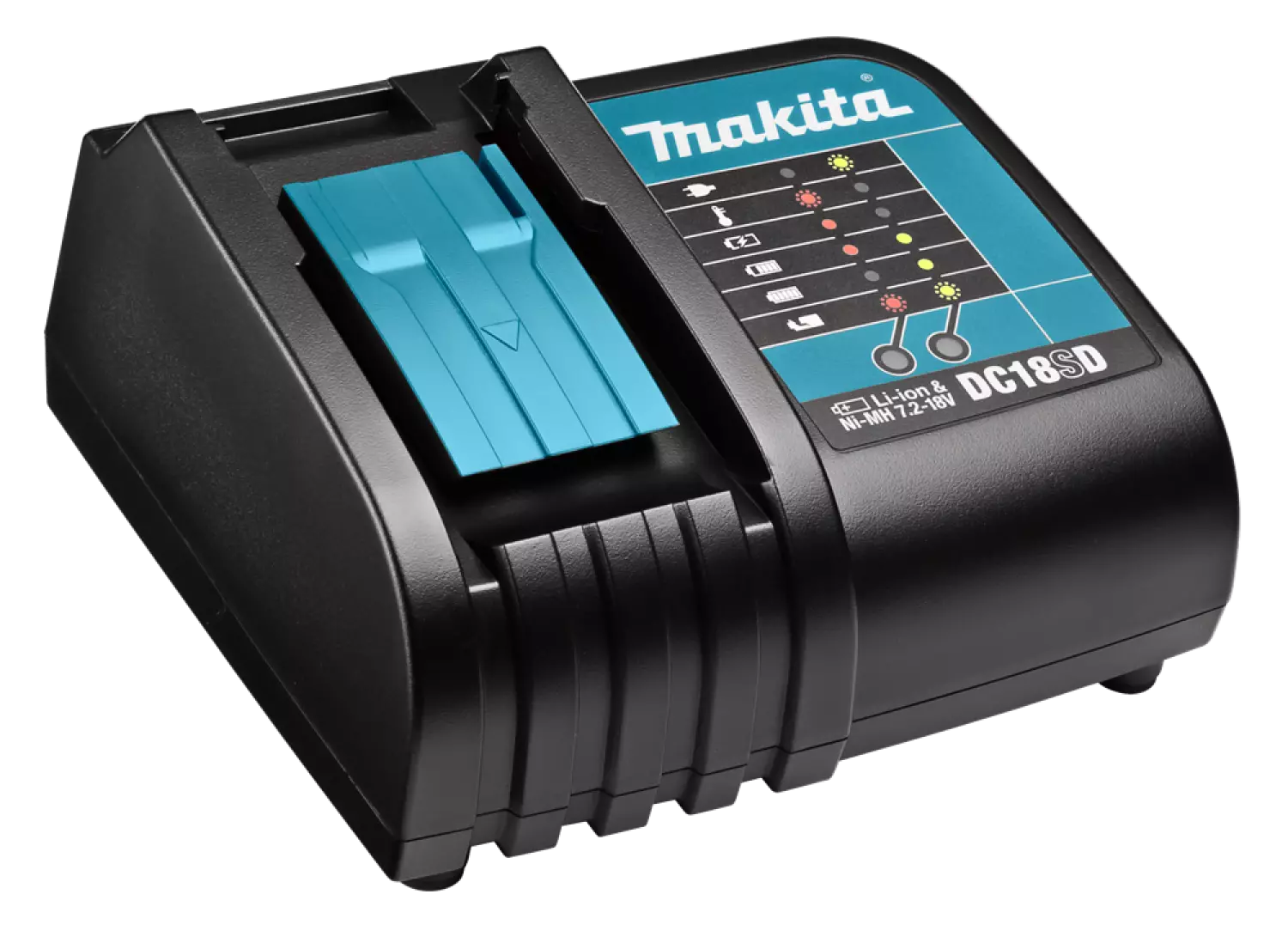 Makita DC18SD 14.4V - 18V Li-Ion Accu Oplader Met Passieve Koeling thumbnail 4