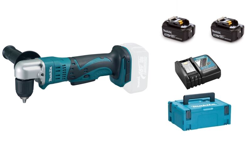 Makita DDA351RTJ 18V Li-Ion Accu Haakse Boor-/schroefmachine Set (2x 5.0Ah Accu) In Mbox