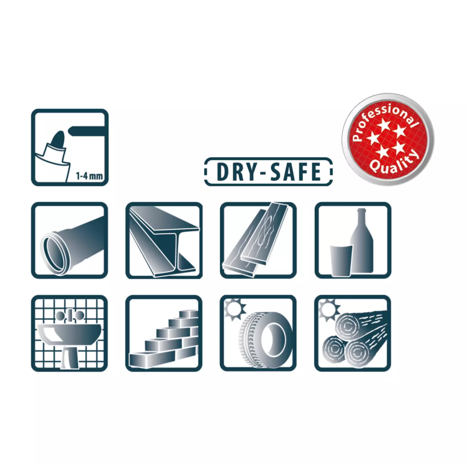 Pica 520/46-10 Permanent Marker - Rond - Zwart - 1-4mm (10st) thumbnail 4