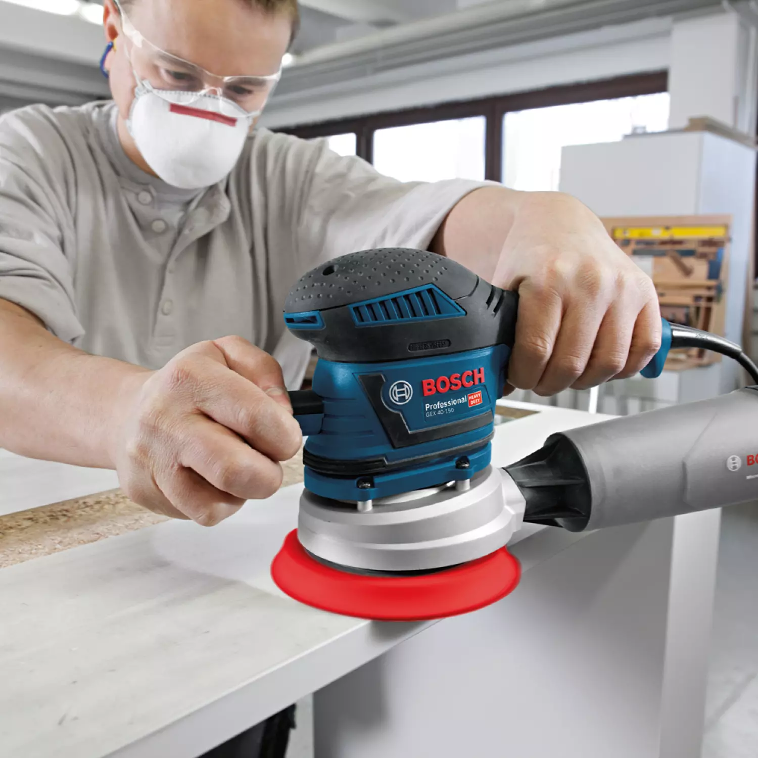 Bosch GEX 40-150 Excentrische Schuurmachine In L-Boxx - 400W - 150mm - Variabel thumbnail 3