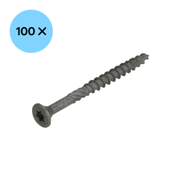 DynaPlus 0281.08.50401 Constructieschroef - TX30 - 6.0 X 80/42mm - Platkop - Deeldraad - Gecoat (100st) - Detailed view of the product