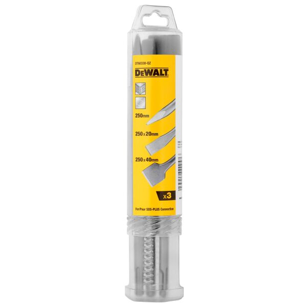 DeWALT DT60330 SDS-Plus 3 Delige Beitelset - Detailed view of the product