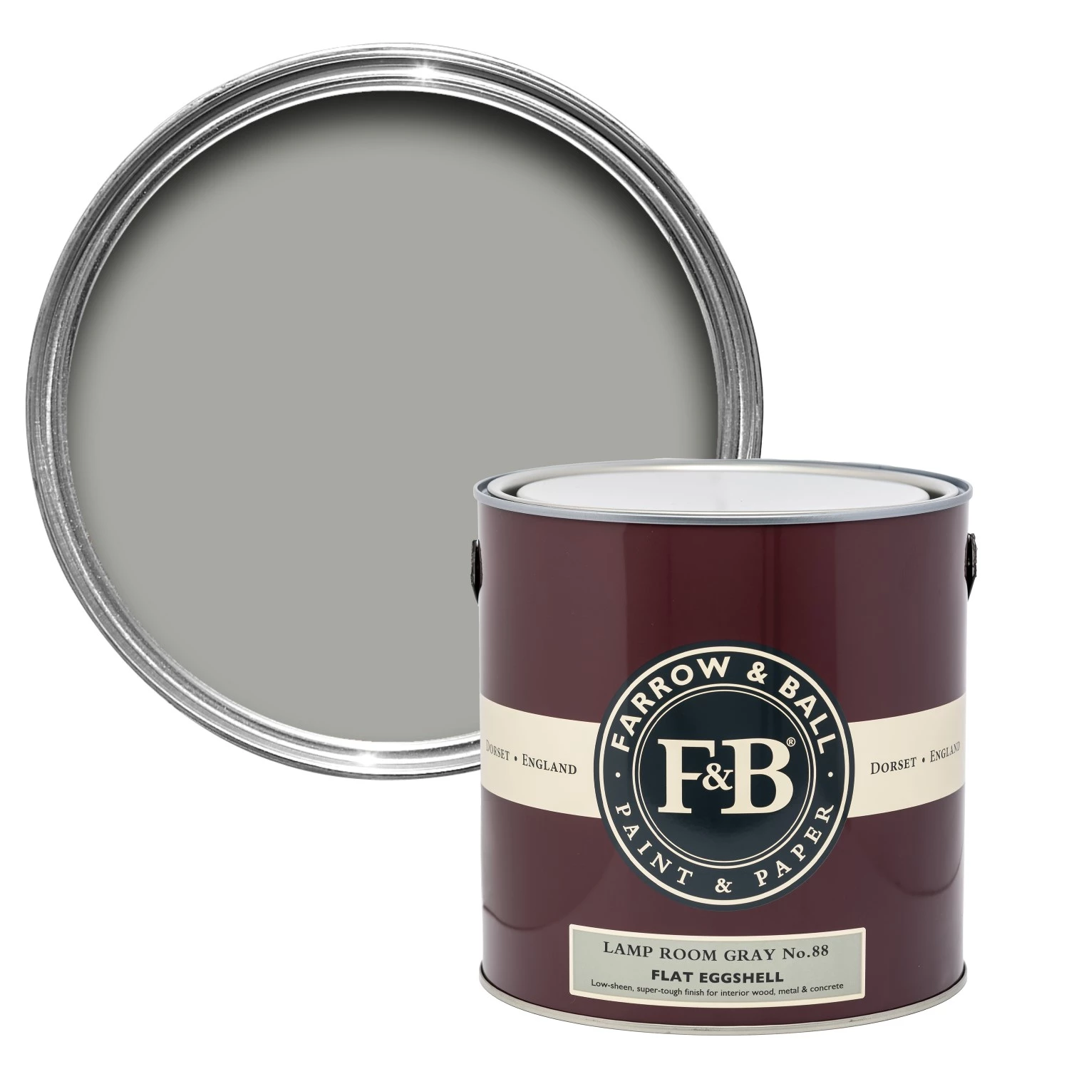Farrow&Ball Flat Eggshell Lamp Room Gray No.88 - 750ml