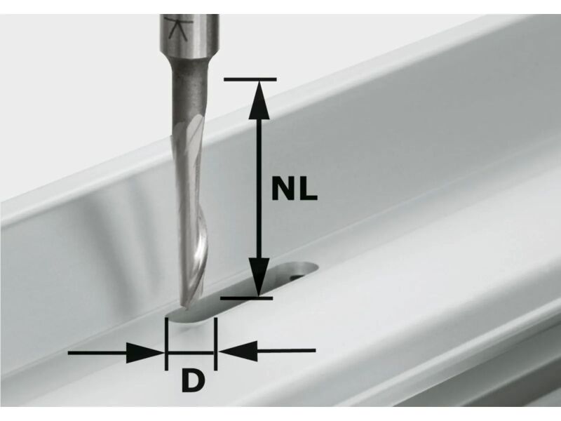 Festool 491036 HS S8 D5/NL23 Aluminiumfrees - 5 X 8 X 65 X 23mm - Detailed view of the product