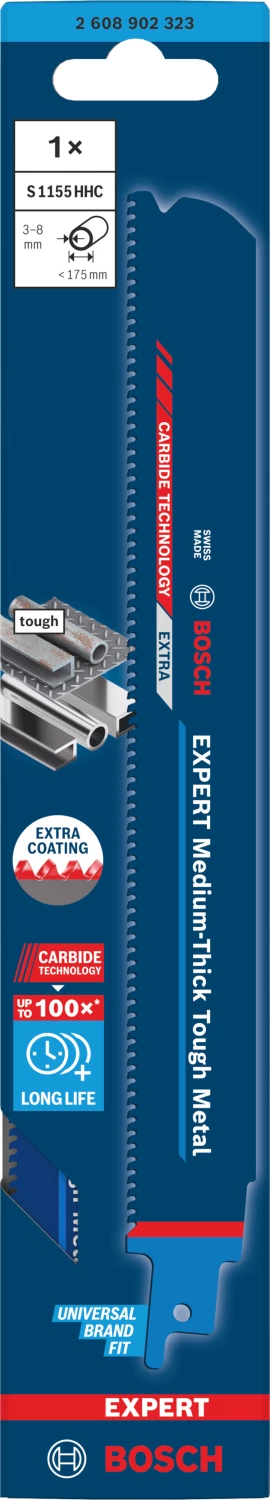 Bosch EXPERT S1155HHC Medium-Thick Tough Reciprozaagblad - 175mm - Metaal thumbnail 2