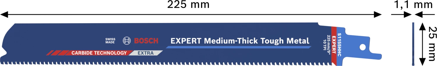 Bosch EXPERT S1155HHC Medium-Thick Tough Reciprozaagblad - 175mm - Metaal thumbnail 4