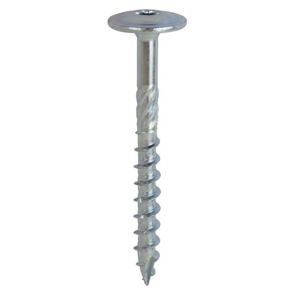 Woodies 61760371 Ultimate Tellerkopschroef Gehard Staal - TX30 - 6.0 X 40mm - Verzonken Kop - Voldraad - Verzinkt (100st)