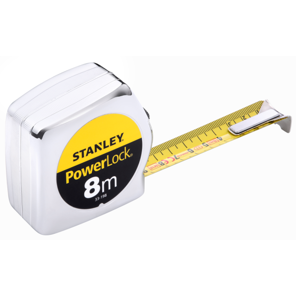 Stanley 0-33-198 PowerLock Classic ABS Rolmaat - 8m X 25mm EAN: 3253560331986