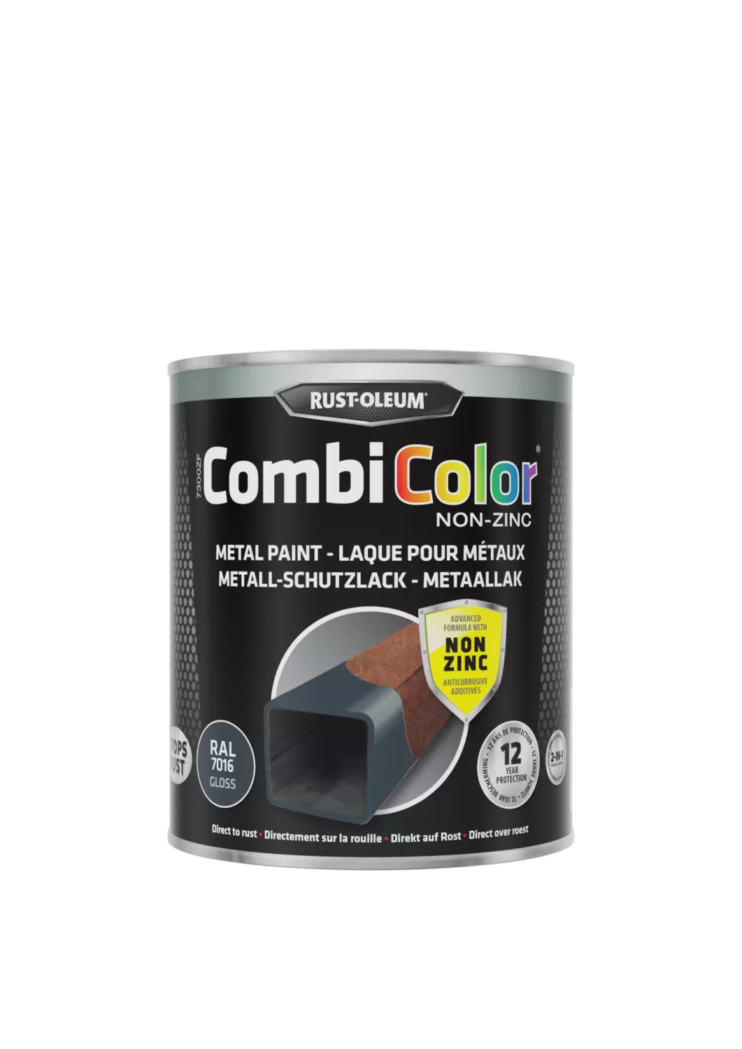 Rust-Oleum Combicolor Hoogglans Zinkvrij - RAL 7016 Antracietgrijs - 0,75L