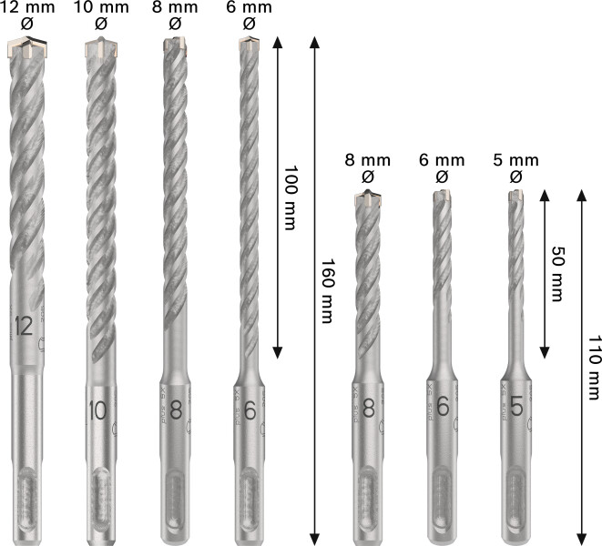 Bosch 2608707246 7-delige PRO SDS Plus-5X Hamerboorset - Detailed view of the product