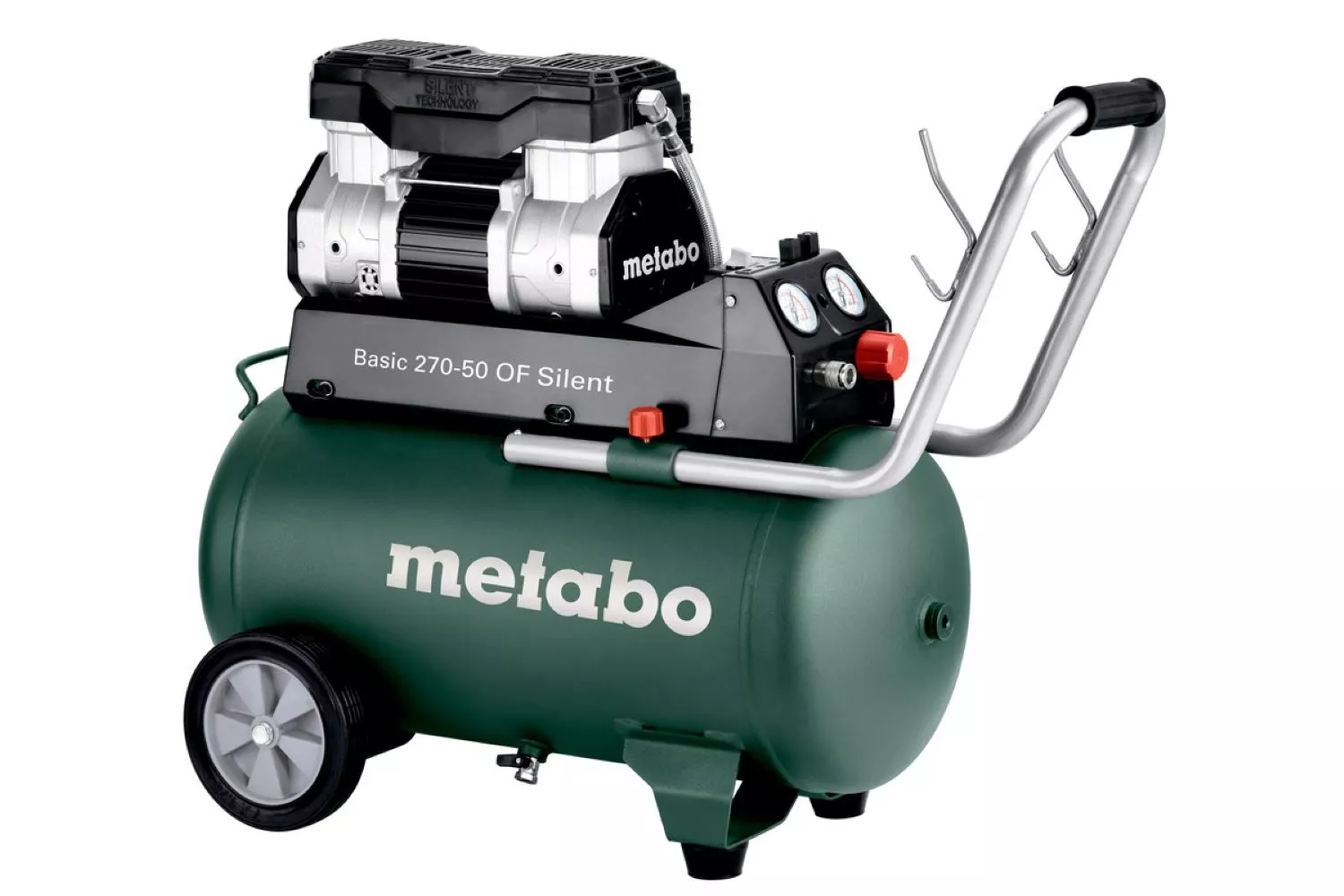 Metabo Basic 270-50 OF Silent Compressor - 1500W - 10 Bar - 50L - 130 L/min