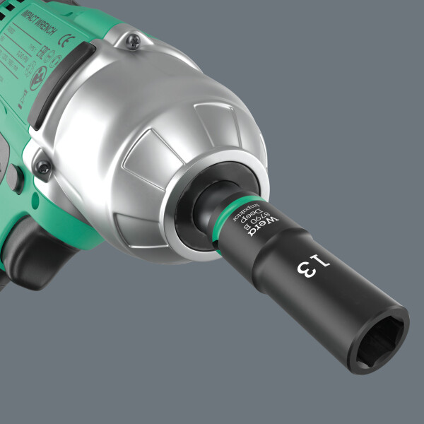 Wera 05005567001 8790 B Impaktor Deep Lange Krachtdop - 7/16"- Zeskant - 63mm - Detailed view of the product