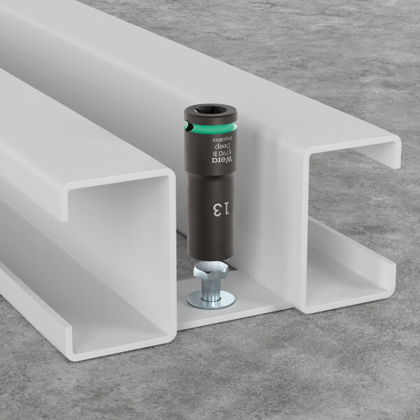 Wera 05005567001 8790 B Impaktor Deep Lange Krachtdop - 7/16"- Zeskant - 63mm - Detailed view of the product
