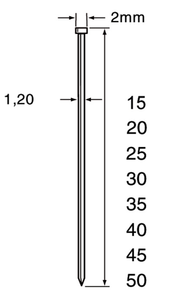 Dutack 5134033 SKN12 Mini Brad - Verzinkt - 1,2 X 40mm (5000st)