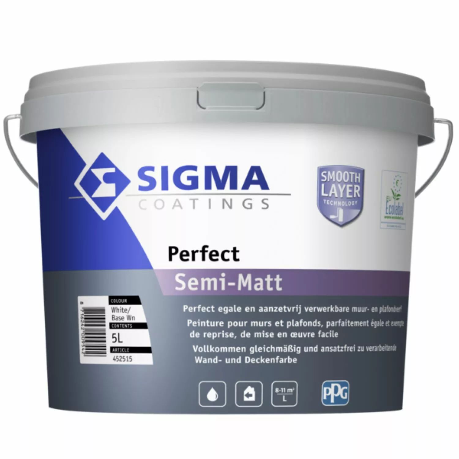 Sigma Perfect Semi-Matt - Op Kleur Gemengd - 5L