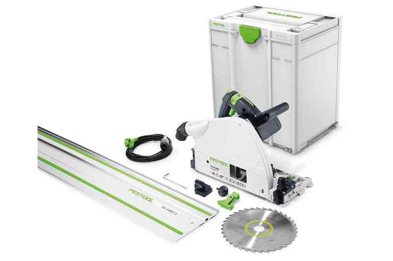 Festool TS 75 EBQ-Plus-FS Invalcirkelzaag in Systainer met FS 1400/2 Geleiderail - 576115