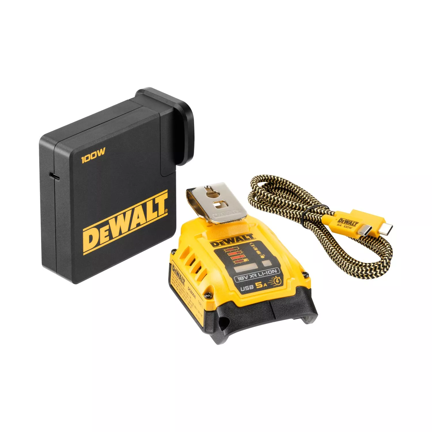 DeWALT DCB094K 18V Li-ion XR USB Laadadapter thumbnail 2