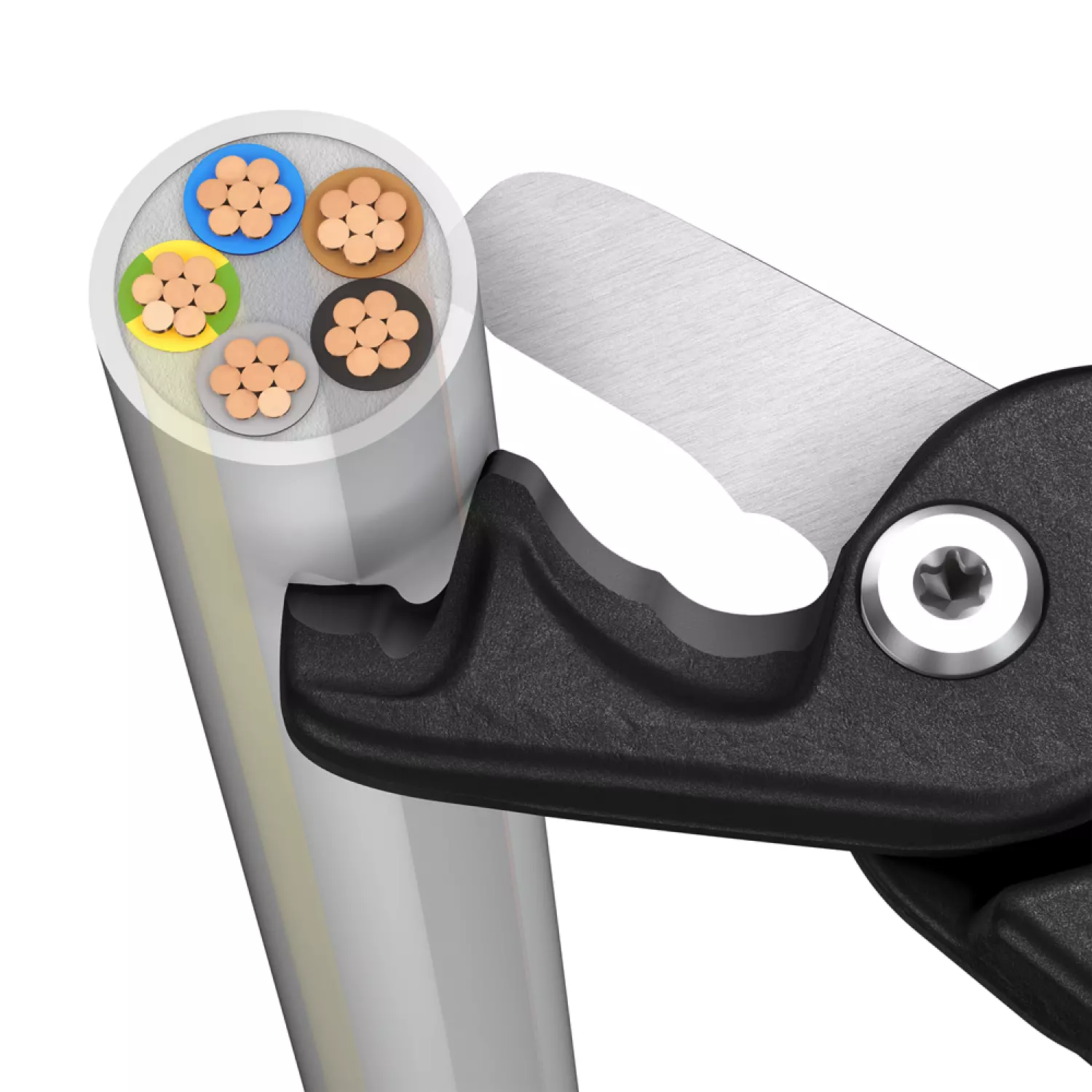 Knipex 95 18 225 Kabelschaar Stepcut XL Met Getrapte Snijrand - 120mm - VDE - Meer Componenten Grip thumbnail 2