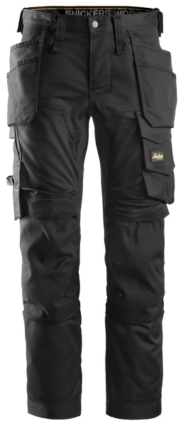 Snickers 6241 AllroundWork Stretch Werkbroek Met Holsterzakken - Zwart - Maat 148