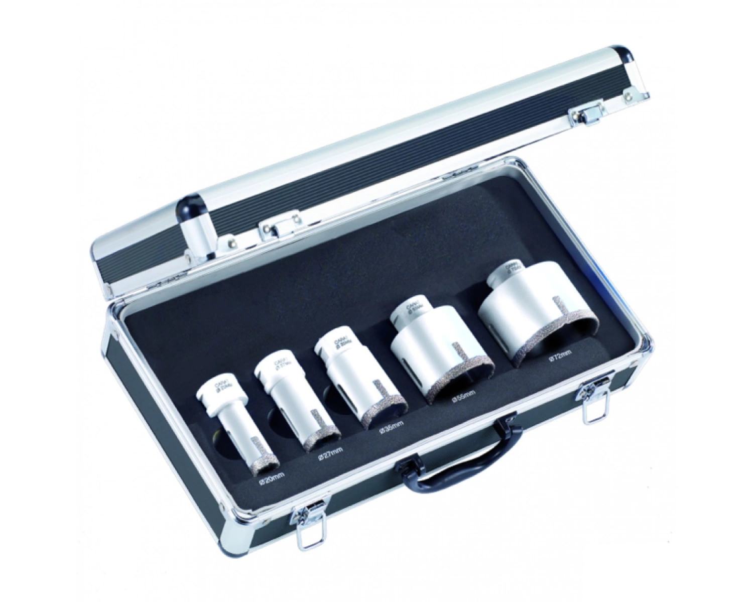 Carat EHSSET02NF Diamantdroogboorset Voor Tegels En Natuursteen - 20 / 27 / 35 / 55 / 72mm