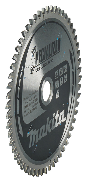 Makita B-33021 Specialized Invalzaagblad - 165 X 20 X 56T - Aluminium - Detailed view of the product