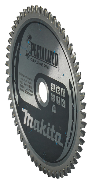 Makita B-33021 Specialized Invalzaagblad - 165 X 20 X 56T - Aluminium - Detailed view of the product