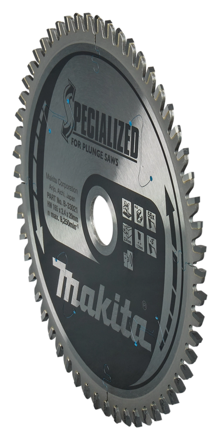 Makita B-33021 Specialized Invalzaagblad - 165 X 20 X 56T - Aluminium thumbnail 3
