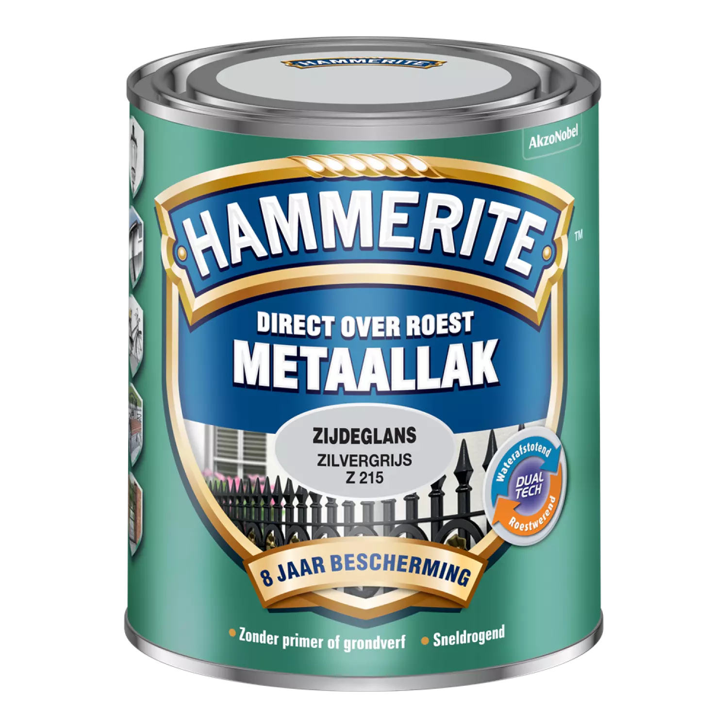 Hammerite Metaallak Zijdeglans Rm - Zilver Grijs - 0,75L