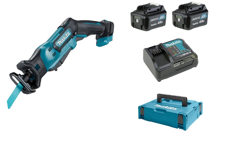 Makita JR103DSMJ 10.8V Li-Ion Schuifaccu Reciprozaag Set (2x 4.0Ah Accu) In Mbox - Snelwissel