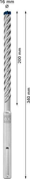Bosch 2608900214 EXPERT Hamerboor SDS Max-8X - 16x200x340mm - Detailed view of the product