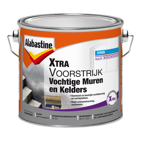 Alabastine Xtra Voorstrijk Vochtige Muren En Kelders - 2,5L