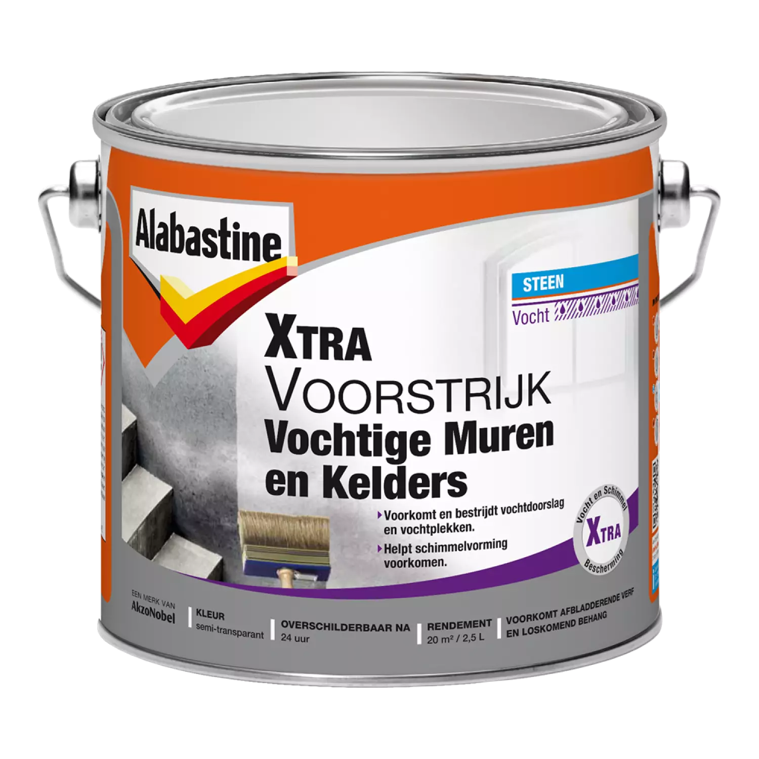 Alabastine Xtra Voorstrijk Vochtige Muren En Kelders - 2,5L