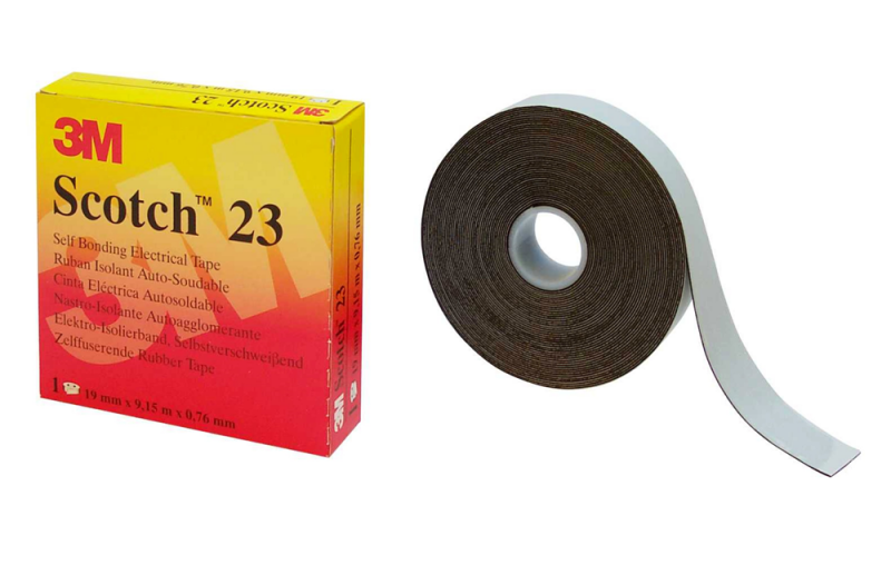 3M Scotch 23 Zelffuserende Rubber Tape Zwart - 9.15m X 25 Mm