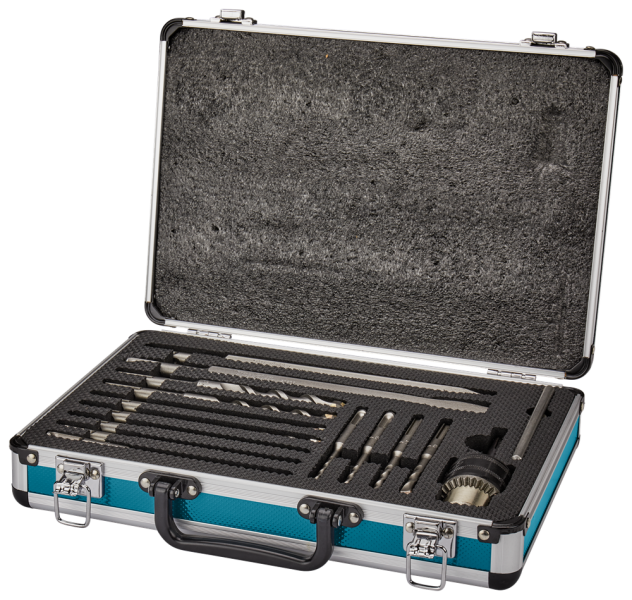 Makita D-71174 14-delige Boor-/beitelset In Koffer - SDS-Plus - Detailed view of the product