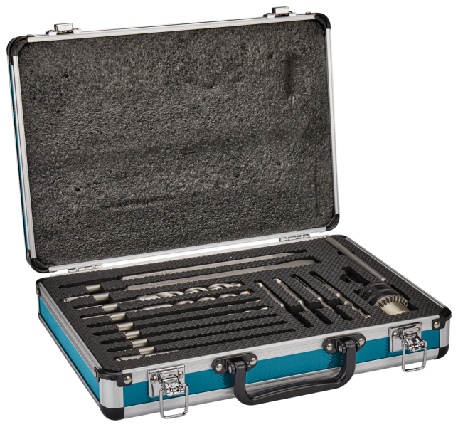 Makita D-71174 14-delige Boor-/beitelset In Koffer - SDS-Plus - Detailed view of the product