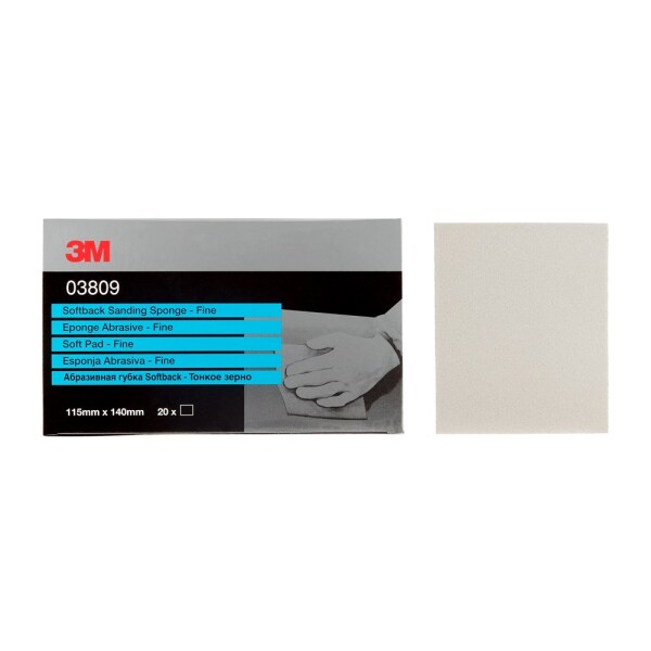 3M Softback Schuurspons -140mm X 115mm - Fine - K180 - Detailed view of the product